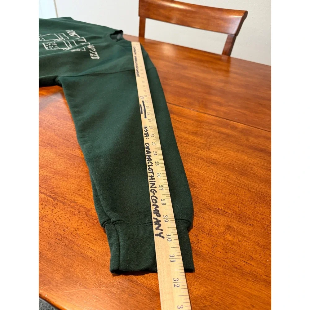 Dont Get Me Started Sourdough Green Graphic Sweatshirt XL Womens Crewneck - Picture 3 of 10